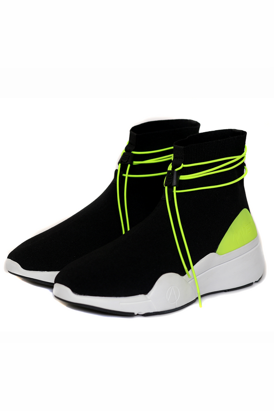 ELLIPSIS GYM SOCK TRAINER IN BLACK, NEON AND WHITE