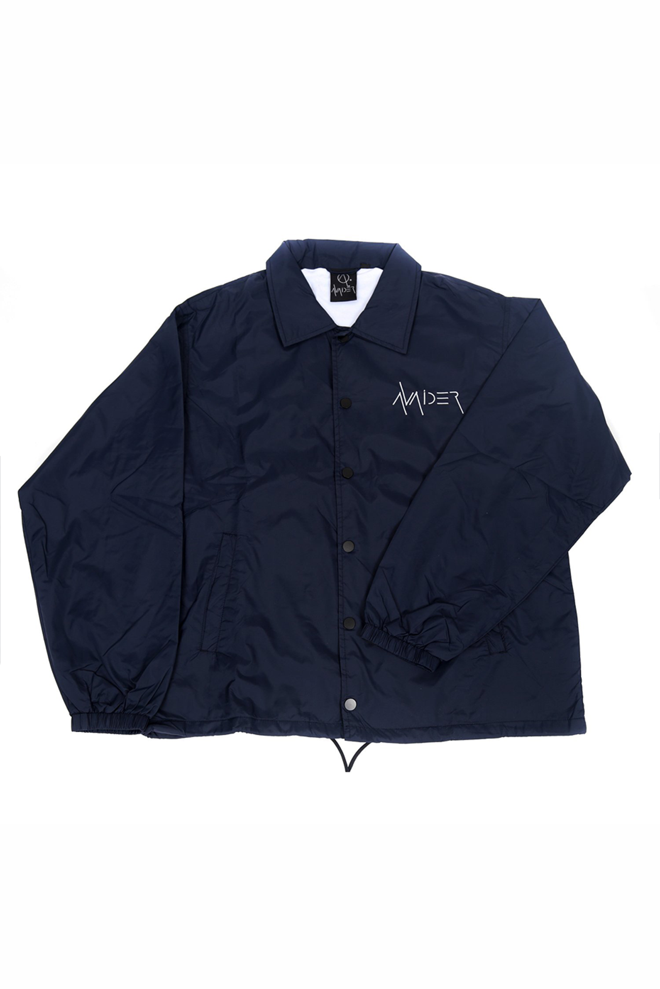 REWIND BACK PRINT COACH JACKET IN NAVY