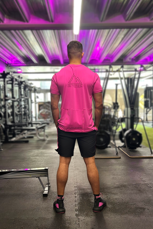 PRECISION TWINSET E IN PINK AND BLACK