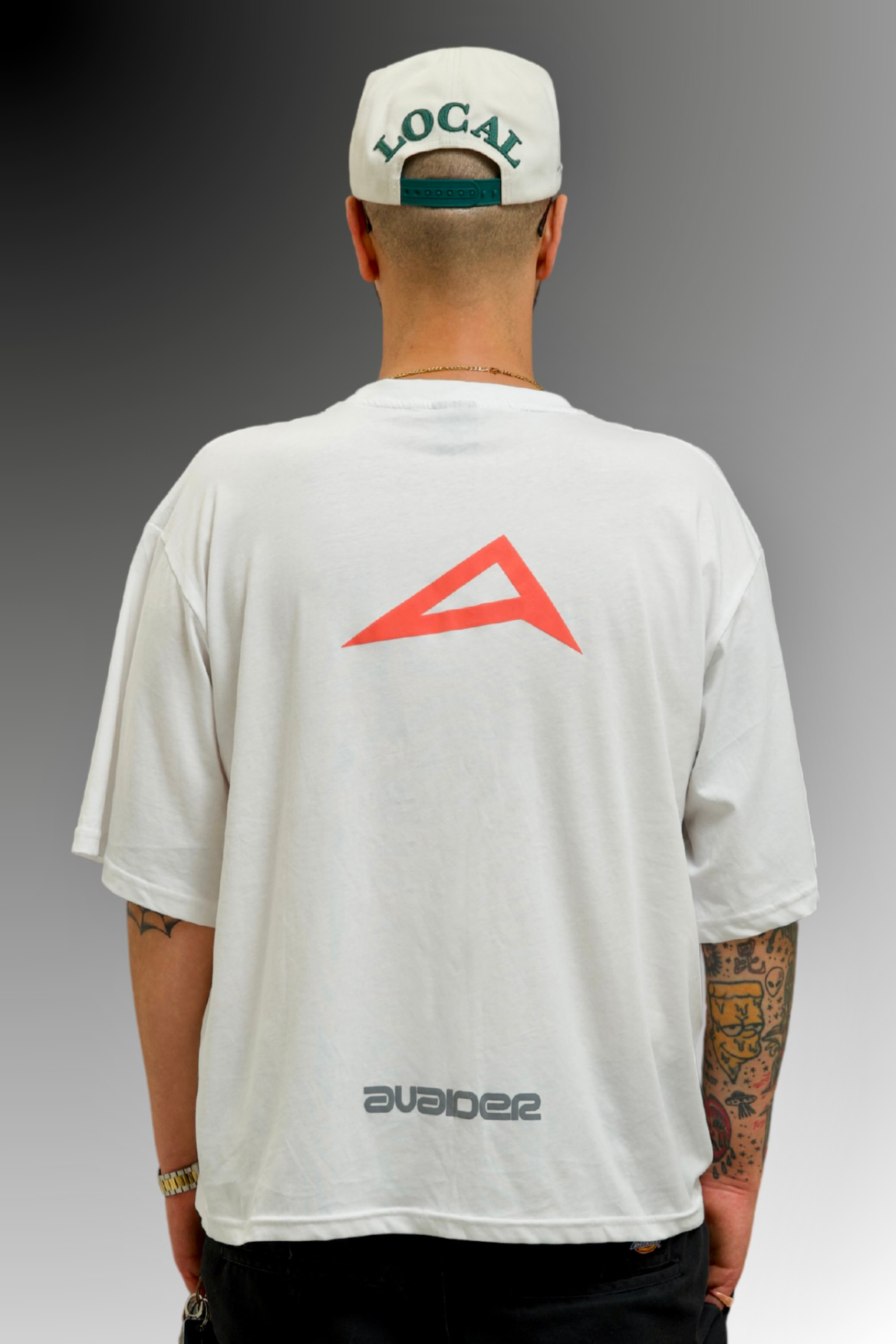 Next Level Box Fit Unisex T Shirt In White Peach And Grey