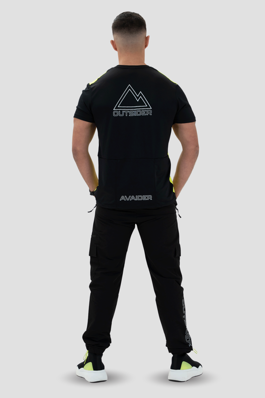 PRECISION V2 OUTSIDER T-SHIRT IN BLACK AND NEON