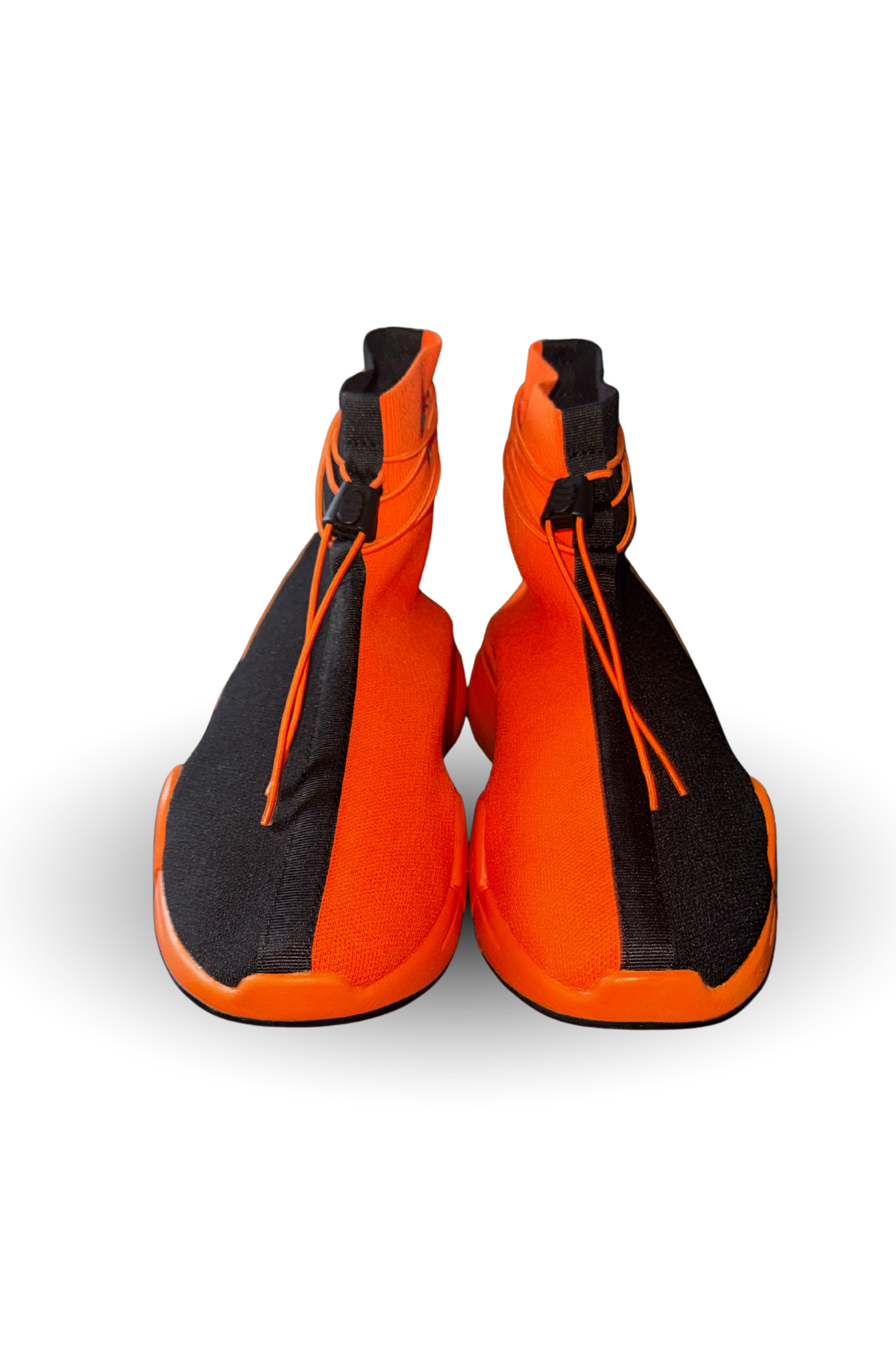 ELLIPSIS "SPLIT" SOCK TRAINER IN BLACK AND ORANGE
