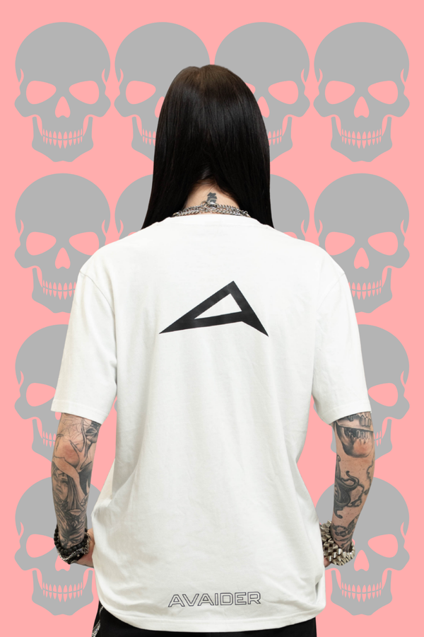 Above All Standard Fit Unisex T Shirt In White And Black