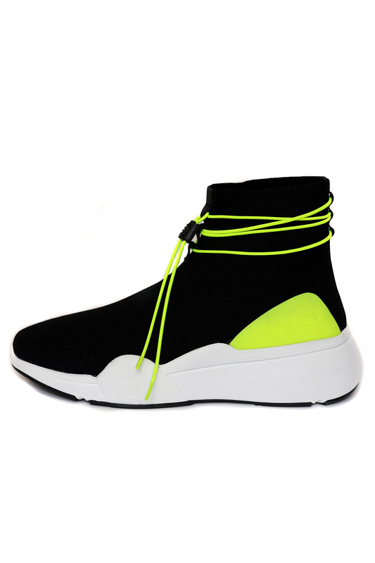 ELLIPSIS GYM SOCK TRAINER IN BLACK, NEON AND WHITE
