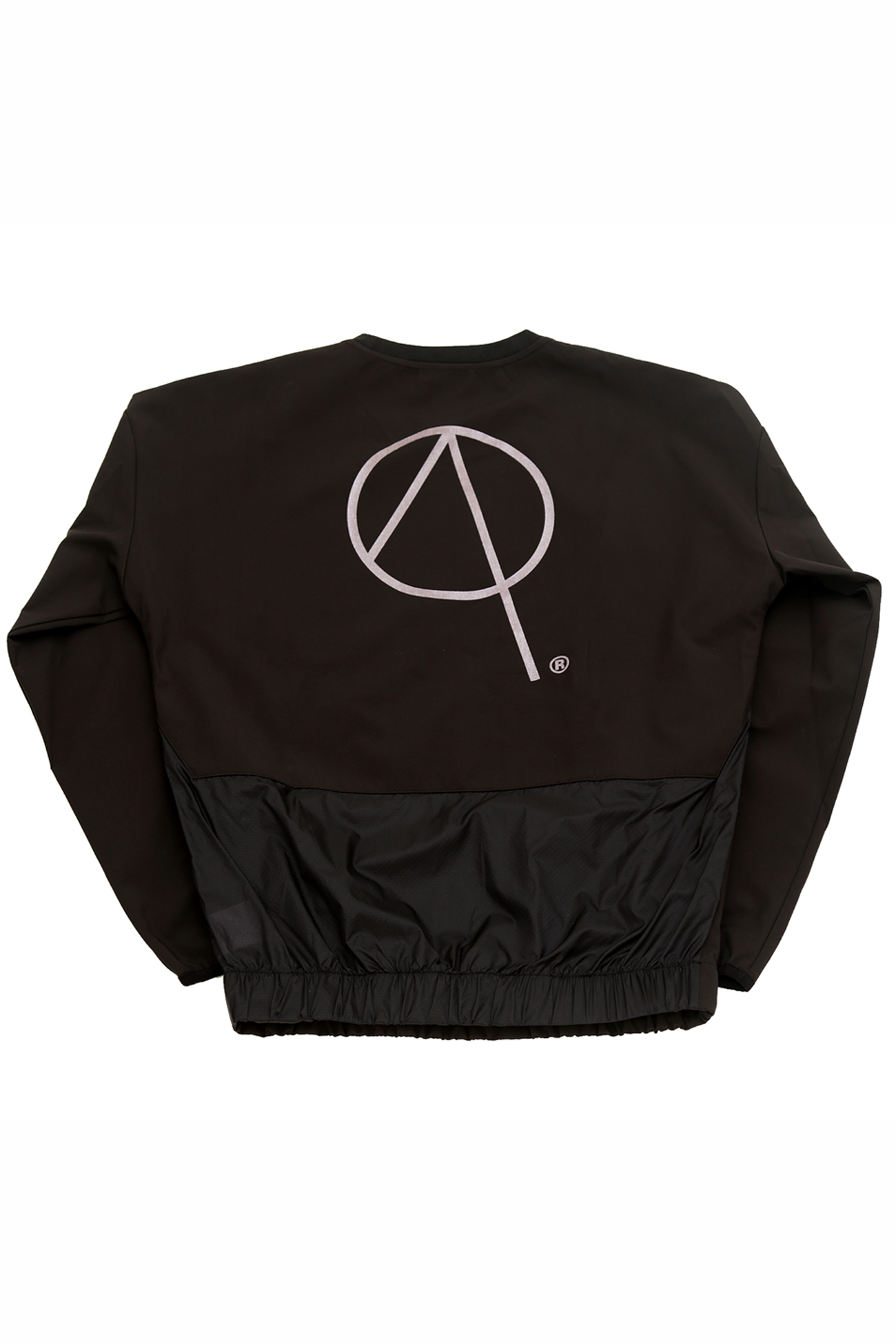 TRAIL CYCLING SWEATSHIRT WITH REFLECTIVE BRANDING IN BLACK