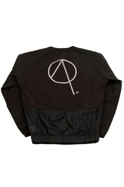 TRAIL CYCLING SWEATSHIRT WITH REFLECTIVE BRANDING IN BLACK