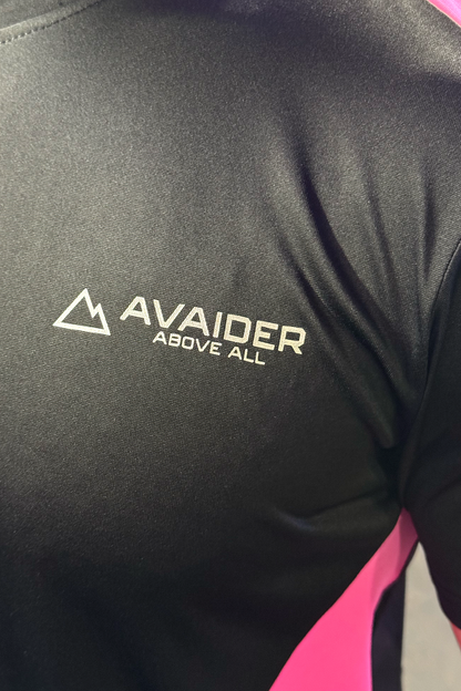 PRECISION V2 OUTSIDER T-SHIRT IN BLACK AND PINK
