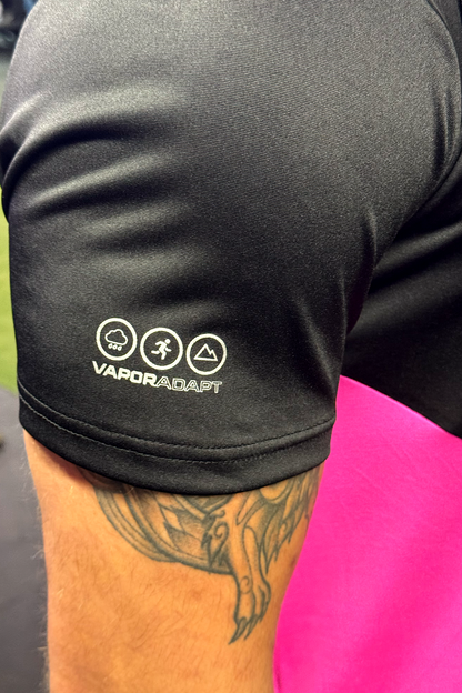 PRECISION V2 OUTSIDER T-SHIRT IN BLACK AND PINK