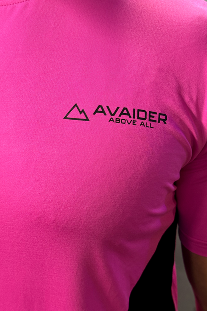 PRECISION V2 ON THE RUN T-SHIRT IN PINK AND BLACK