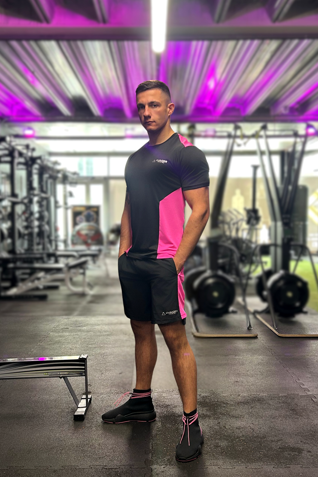PRECISION TWIN SET B IN BLACK AND PINK