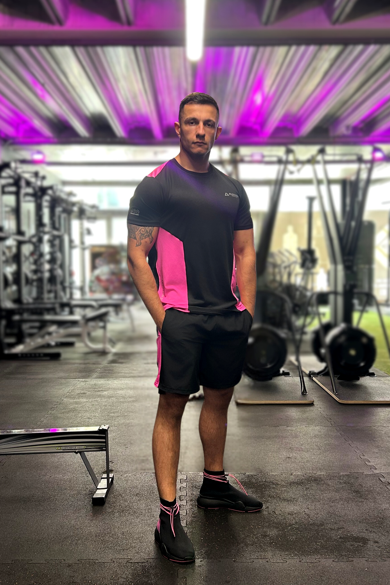 PRECISION TWIN SET B IN BLACK AND PINK