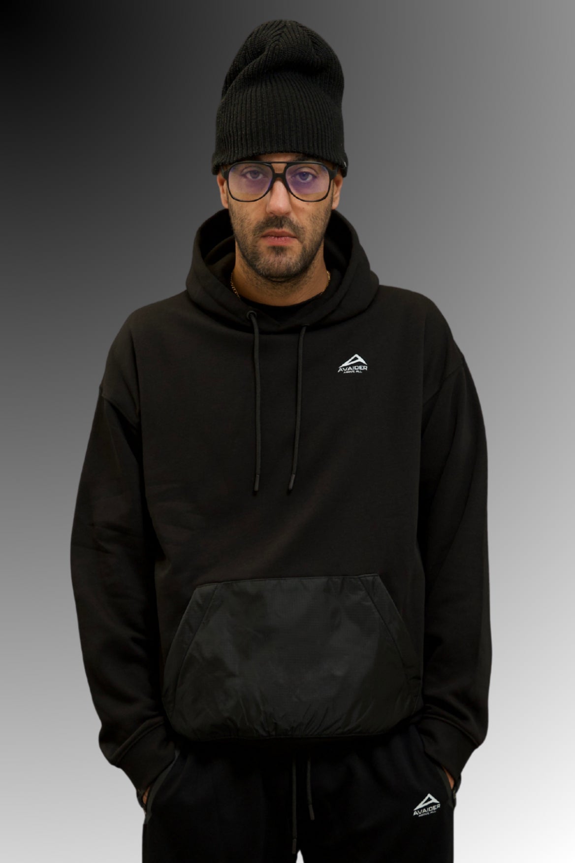 Above All Unisex Hoodie In Black