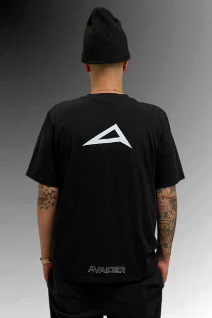 Above All Standard Fit Unisex T Shirt In Black And White