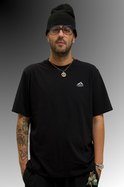 Above All Standard Fit Unisex T Shirt In Black And White