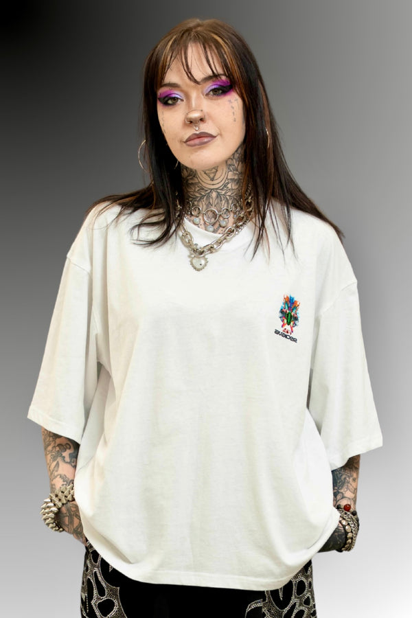 Breathe Box Fit Unisex T Shirt In White