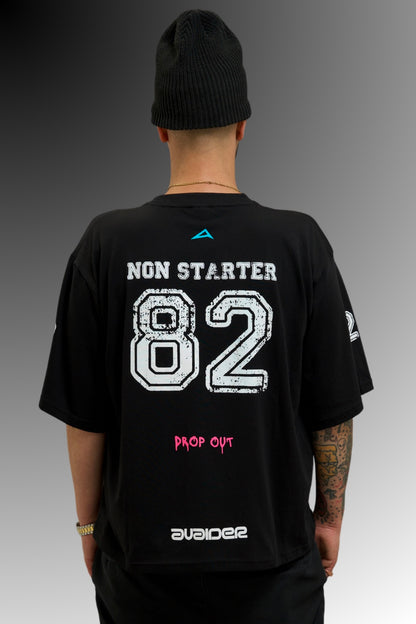 Drop Out Box Fit Unisex T Shirt In Black White And Pink