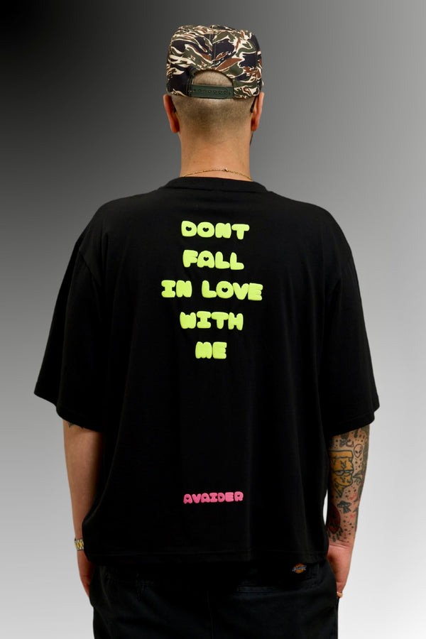Love Fool Box Fit Unisex T Shirt In Black Pink And Green