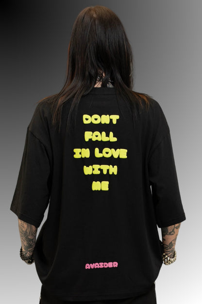 Love Fool Box Fit Unisex T Shirt In Black Pink And Green