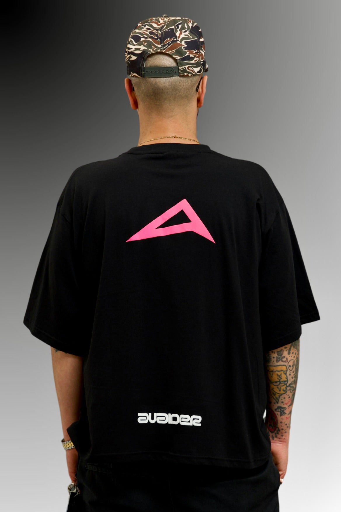 Next Level Box Fit Unisex T Shirt In Black Pink And White