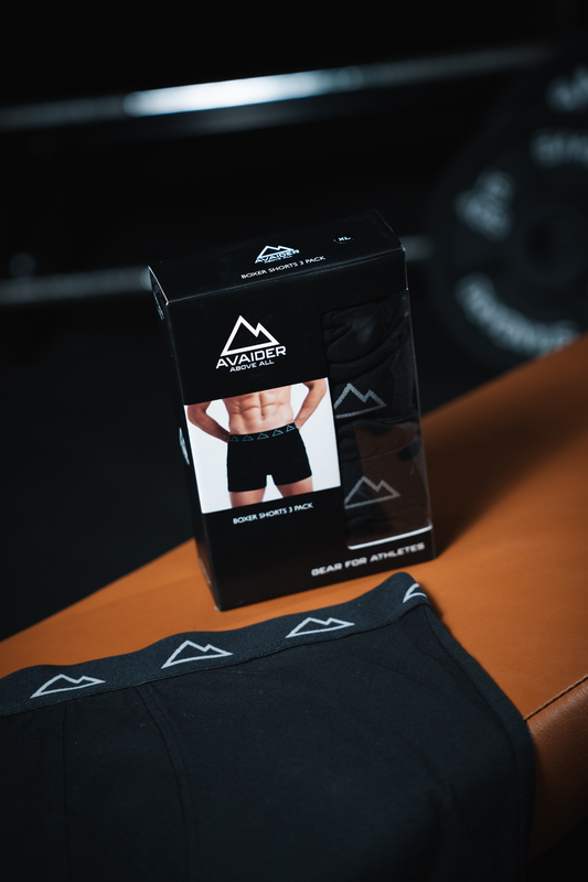 ESSENTIAL 3 PACK BOXER SHORTS IN BLACK