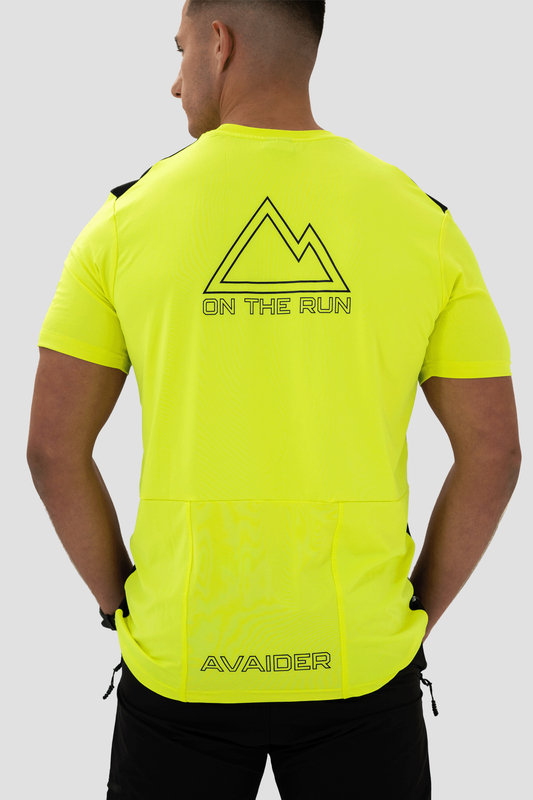 PRECISION V2 ON THE RUN T-SHIRT IN NEON AND BLACK