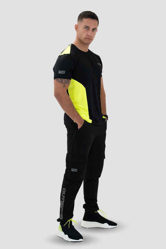 PRECISION V2 OUTSIDER T-SHIRT IN BLACK AND NEON