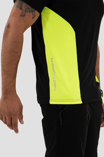 PRECISION V2 OUTSIDER T-SHIRT IN BLACK AND NEON