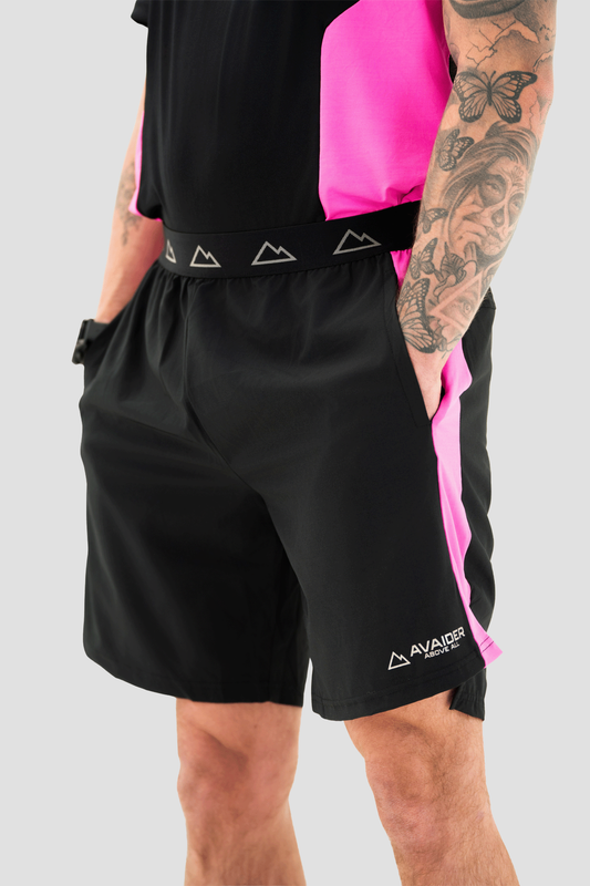 PRECISION SHORTS IN BLACK AND PINK