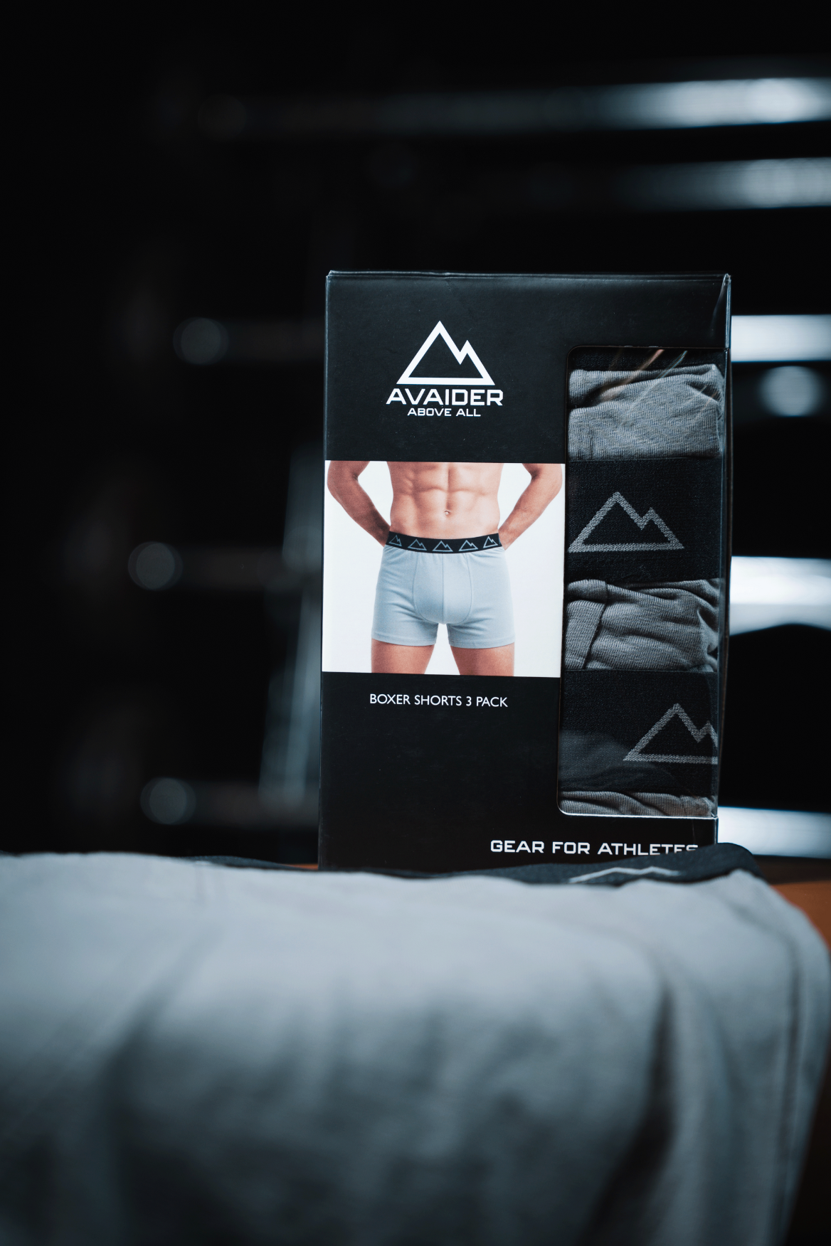 ESSENTIAL 3 PACK BOXER SHORTS IN GREY