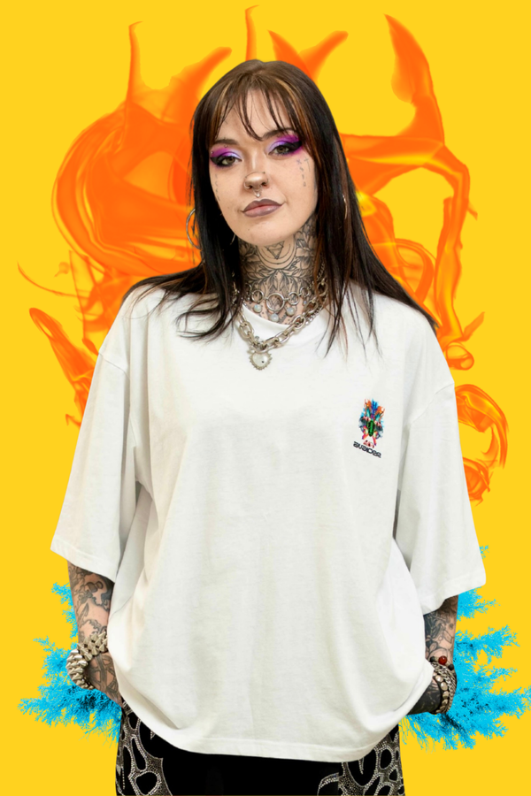Breathe Box Fit Unisex T Shirt In White