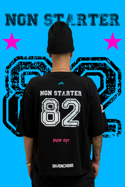 Drop Out Box Fit Unisex T Shirt In Black White And Pink