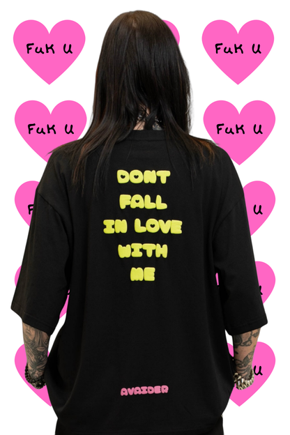 Love Fool Box Fit Unisex T Shirt In Black Pink And Green