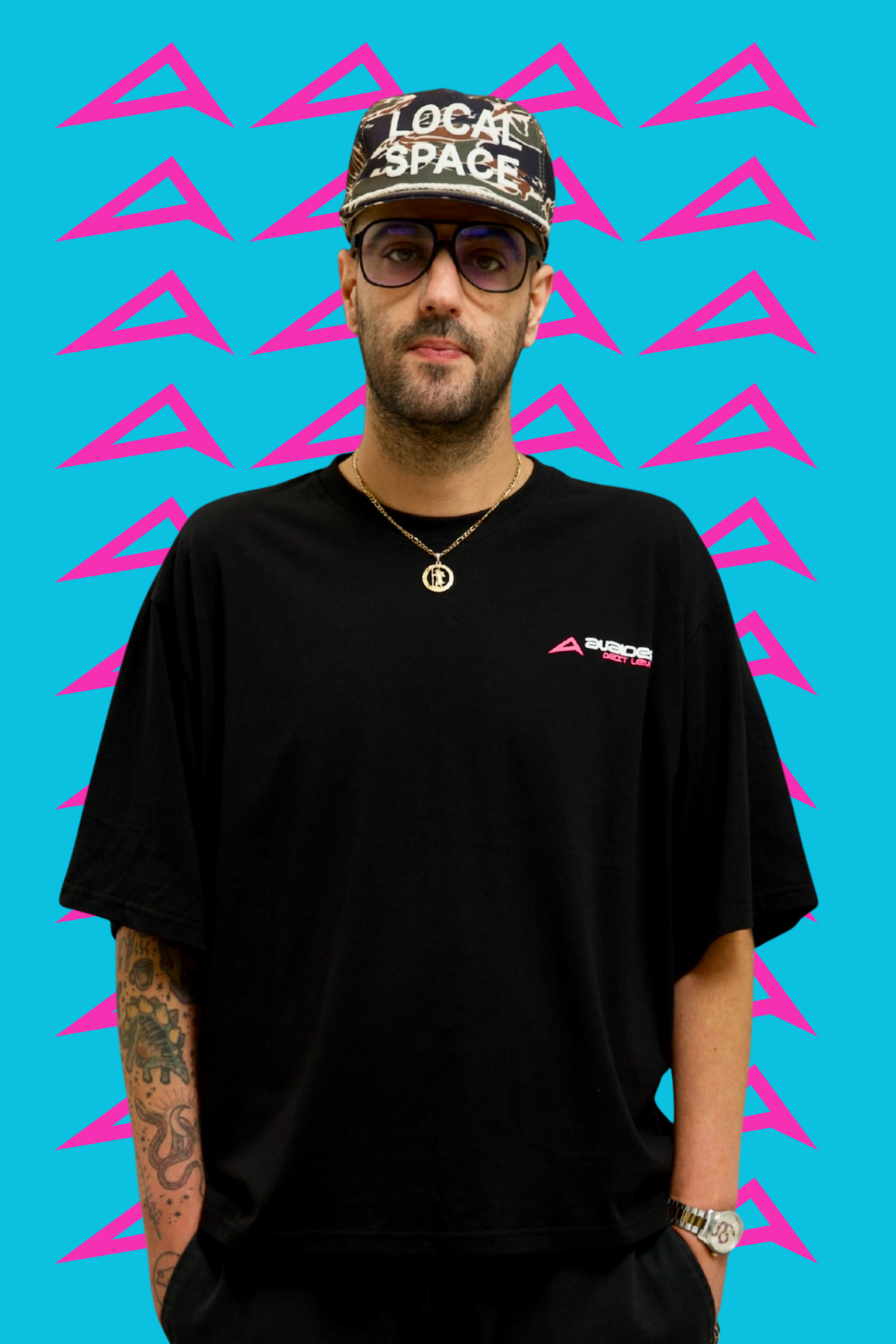 Next Level Box Fit Unisex T Shirt In Black Pink And White