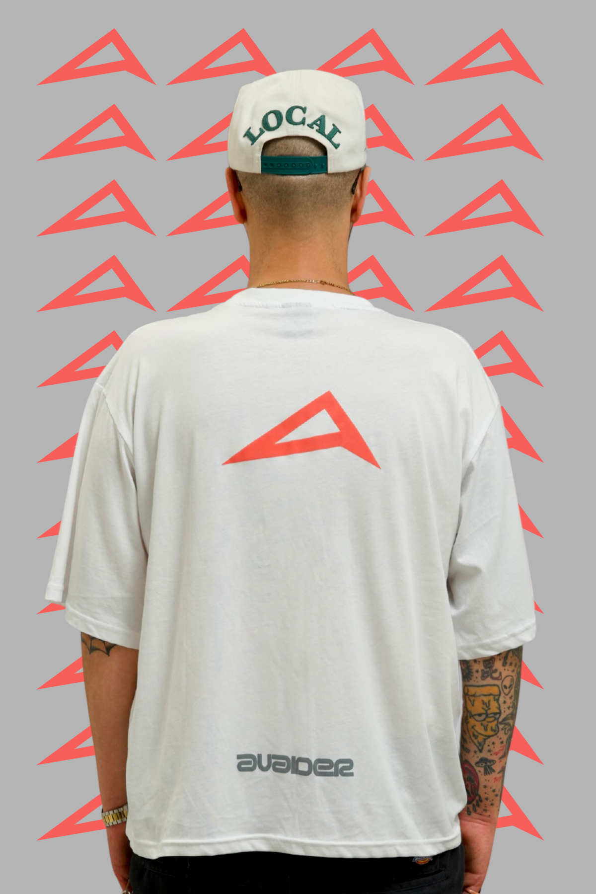 Next Level Box Fit Unisex T Shirt In White Peach And Grey