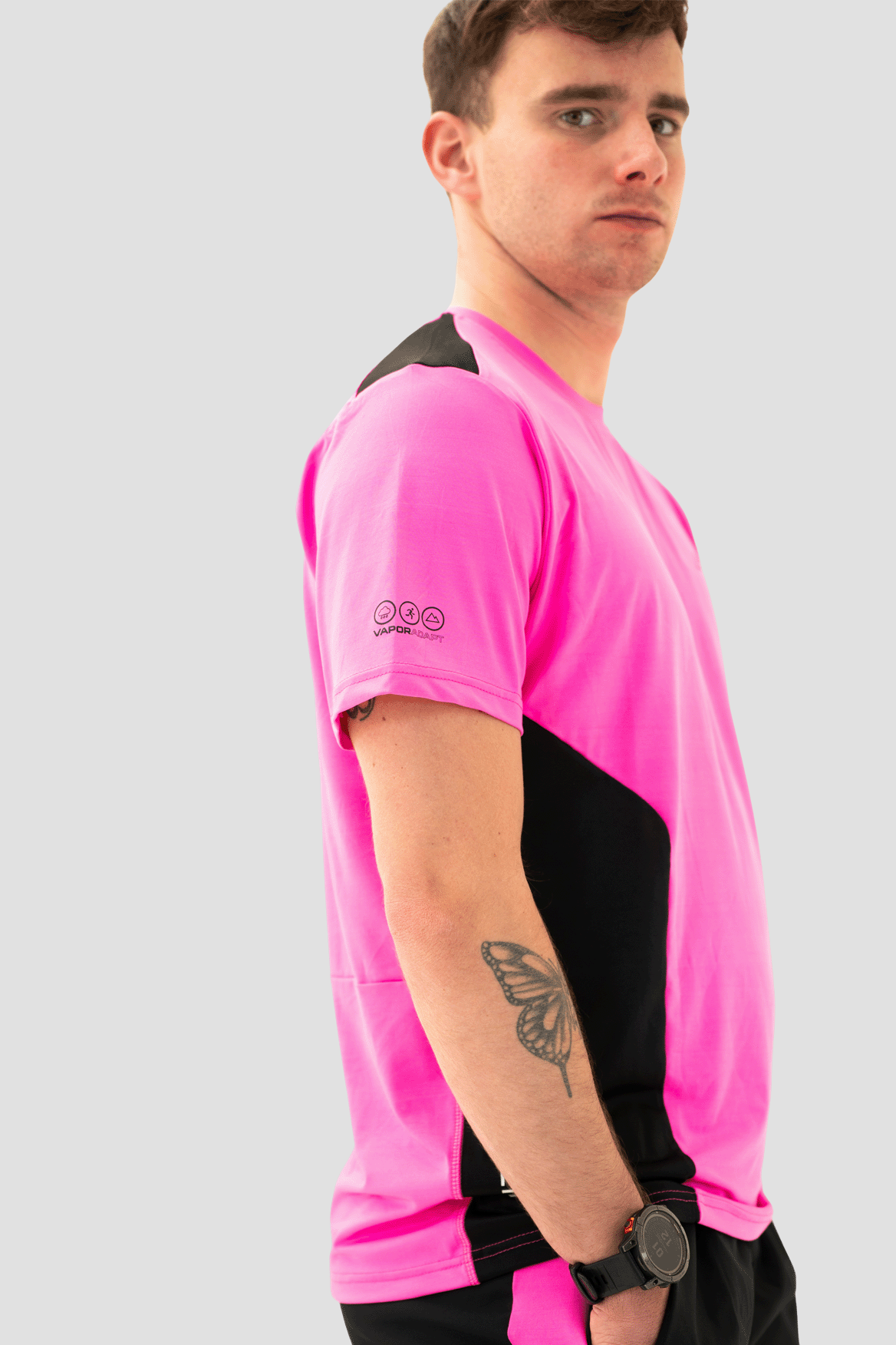 PRECISION TWINSET E IN PINK AND BLACK