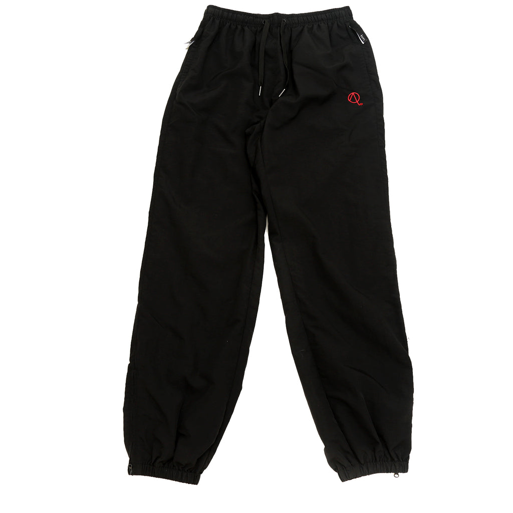 ADELPHI WOVEN TRACK PANT IN BLACK AND  RED