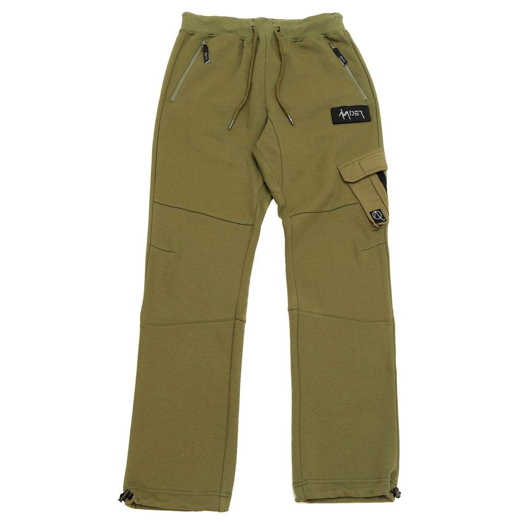 Cadley Utility Fleece Combat Trousers In Khaki