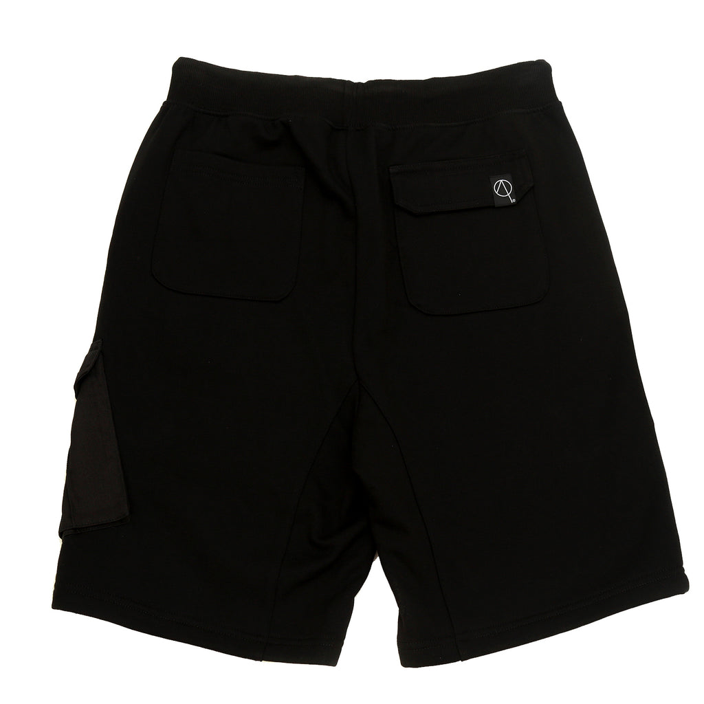 Cadley Utility Fleece Combat Shorts In Black