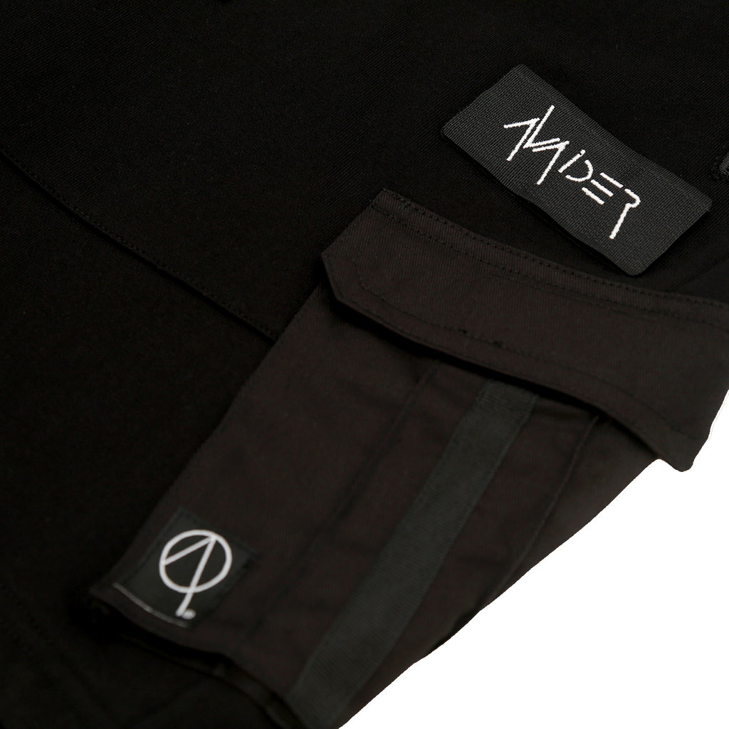 Cadley Utility Fleece Combat Shorts In Black