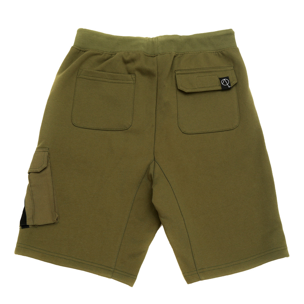Cadley Utility Fleece Combat Shorts In Khaki