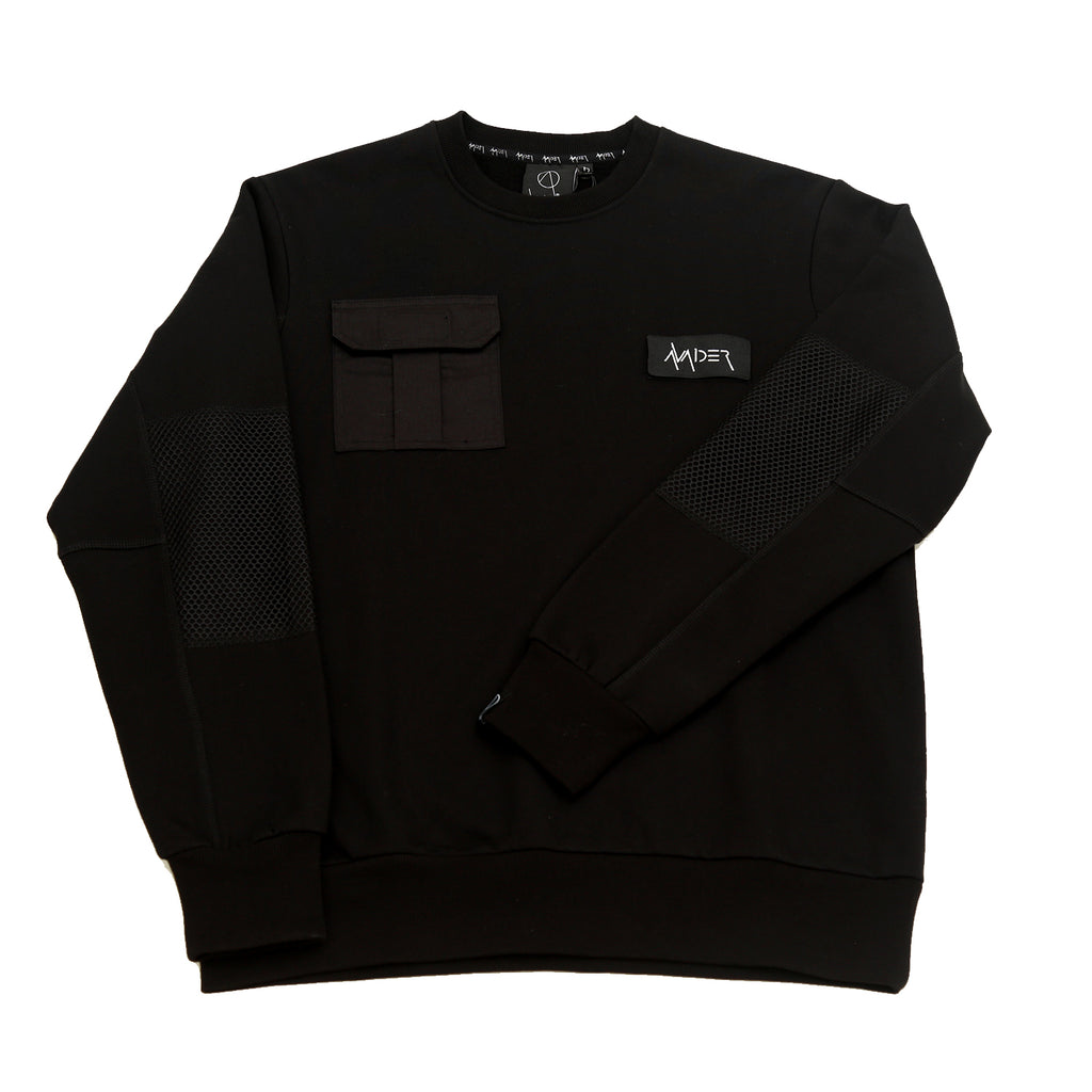 Cadley Utility Fleece Sweatshirt In Black