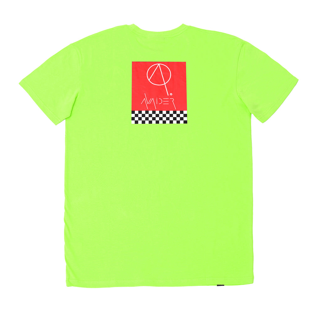 Checkbox crew neck t-shirt in neon green