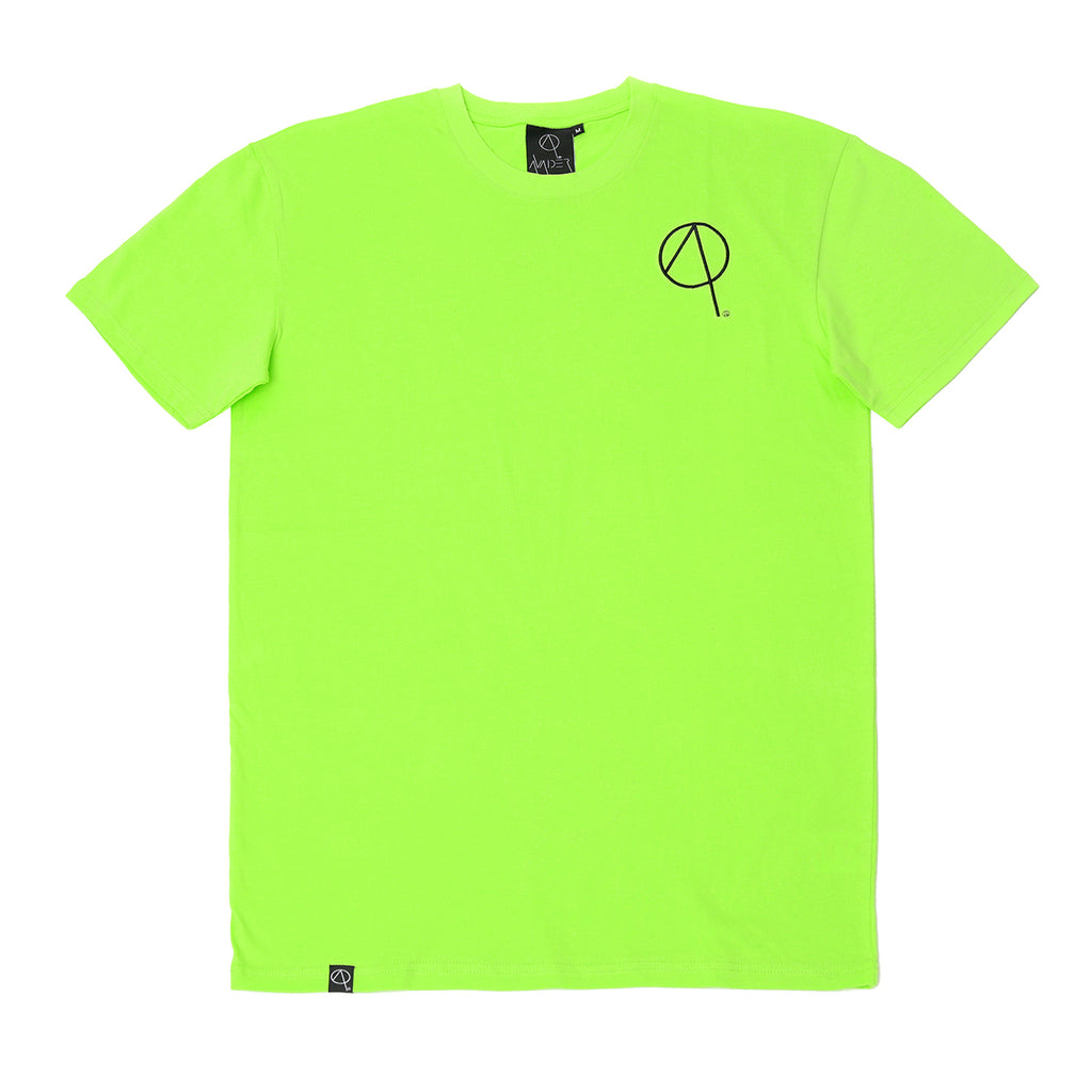 Checkbox crew neck t-shirt in neon green