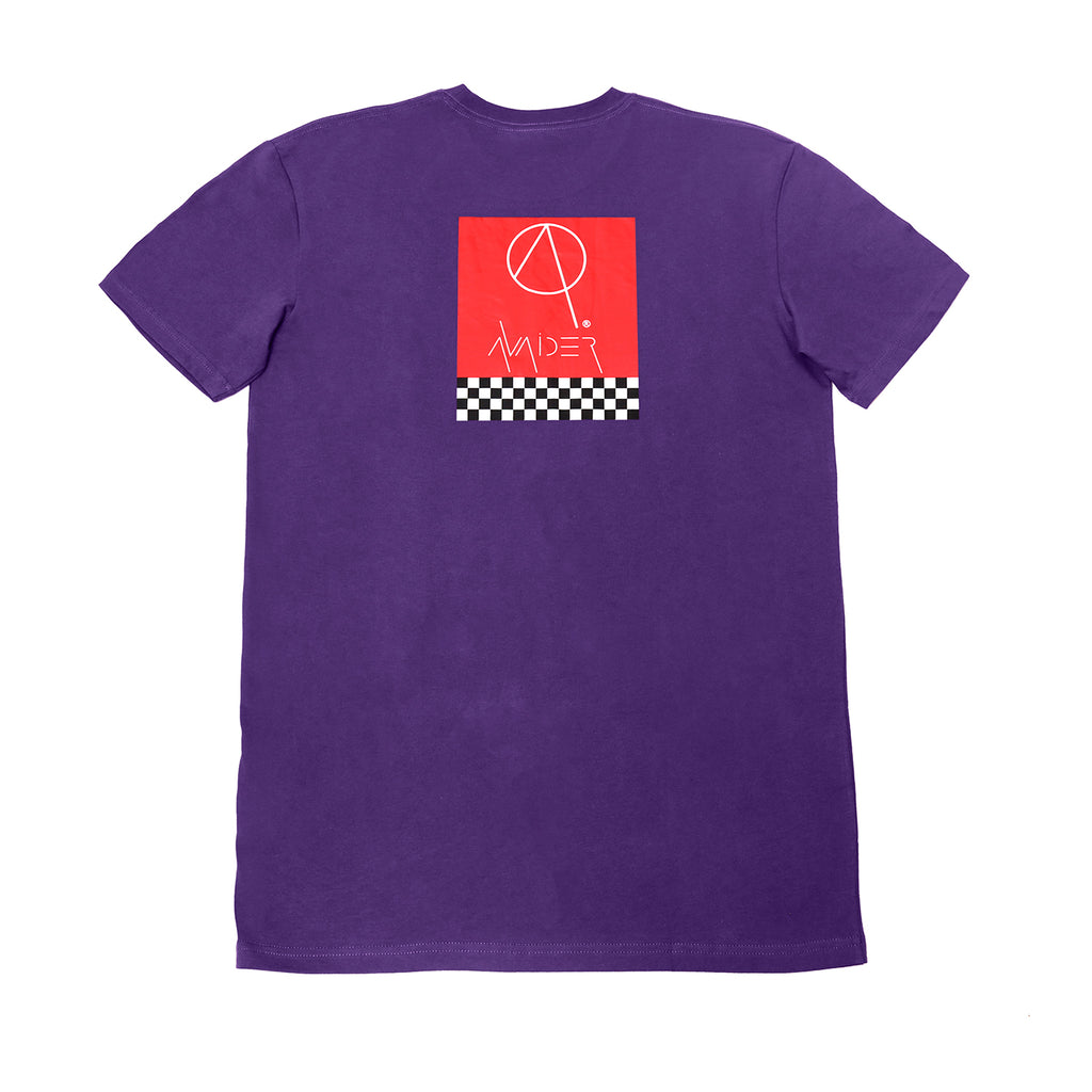 Checkbox crew neck t-shirt in purple