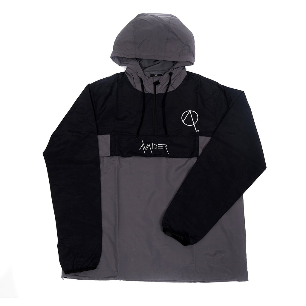 Eject half-zip jacket in grey and black