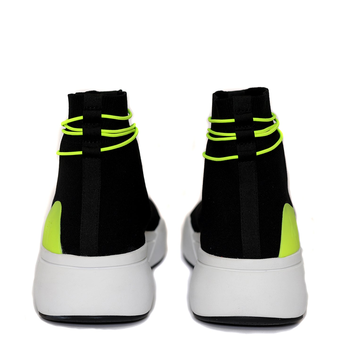 ELLIPSIS SOCK TRAINER IN BLACK, NEON AND WHITE