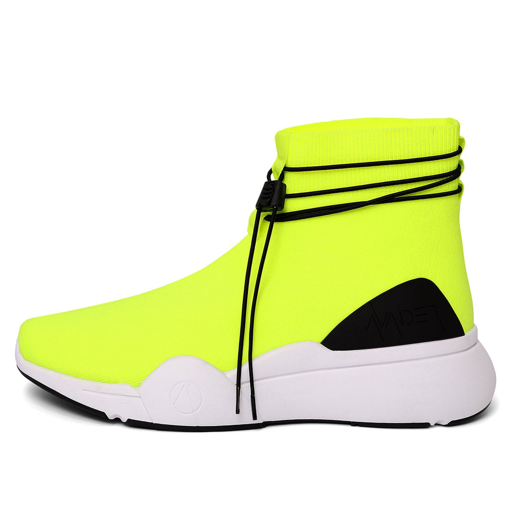 Ellipsis sock trainer in neon green, black and white