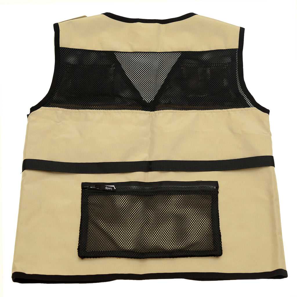 Avaider Mens Streetwear Flynn Utility Vest Sand Back