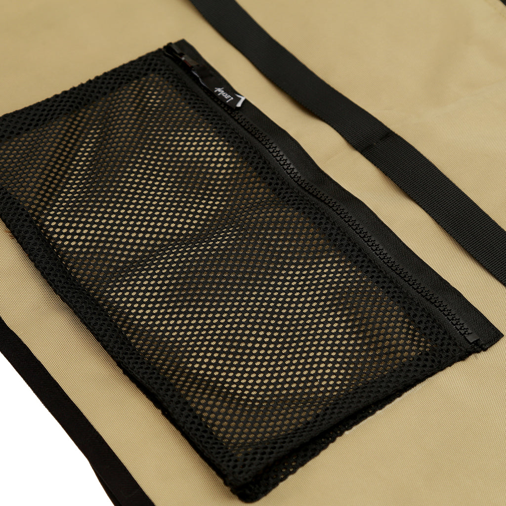 Avaider Mens Streetwear Flynn Utility Vest Sand Detail