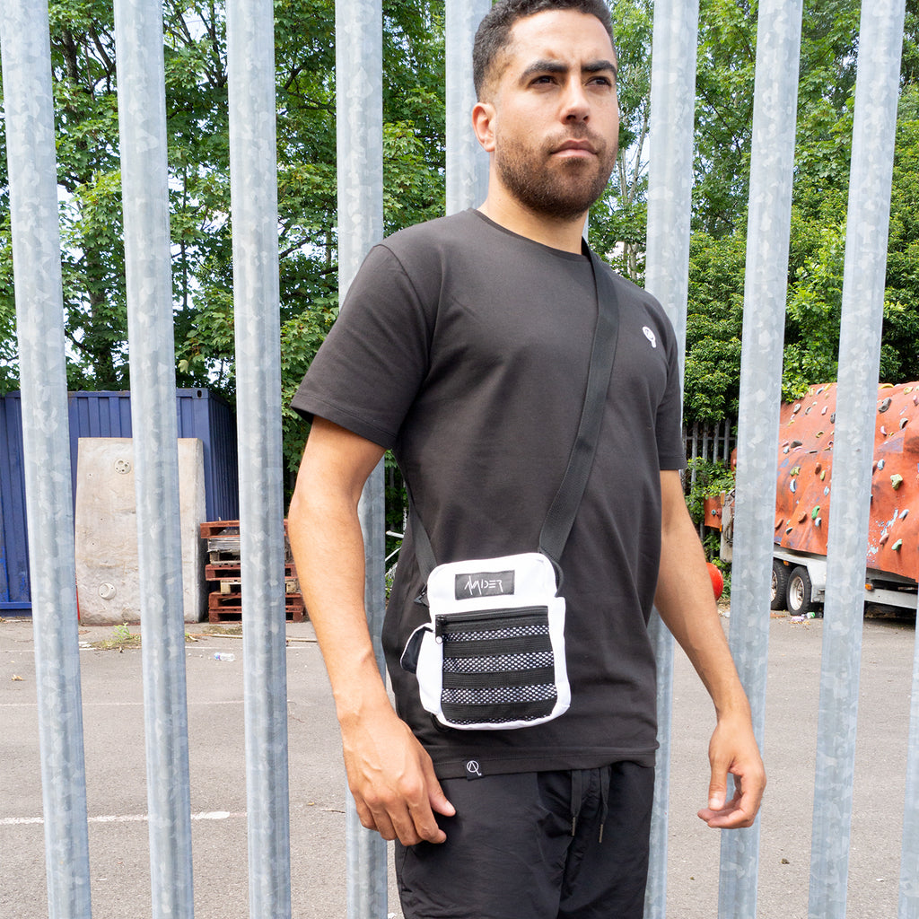Freddy utility flight bag in white and black